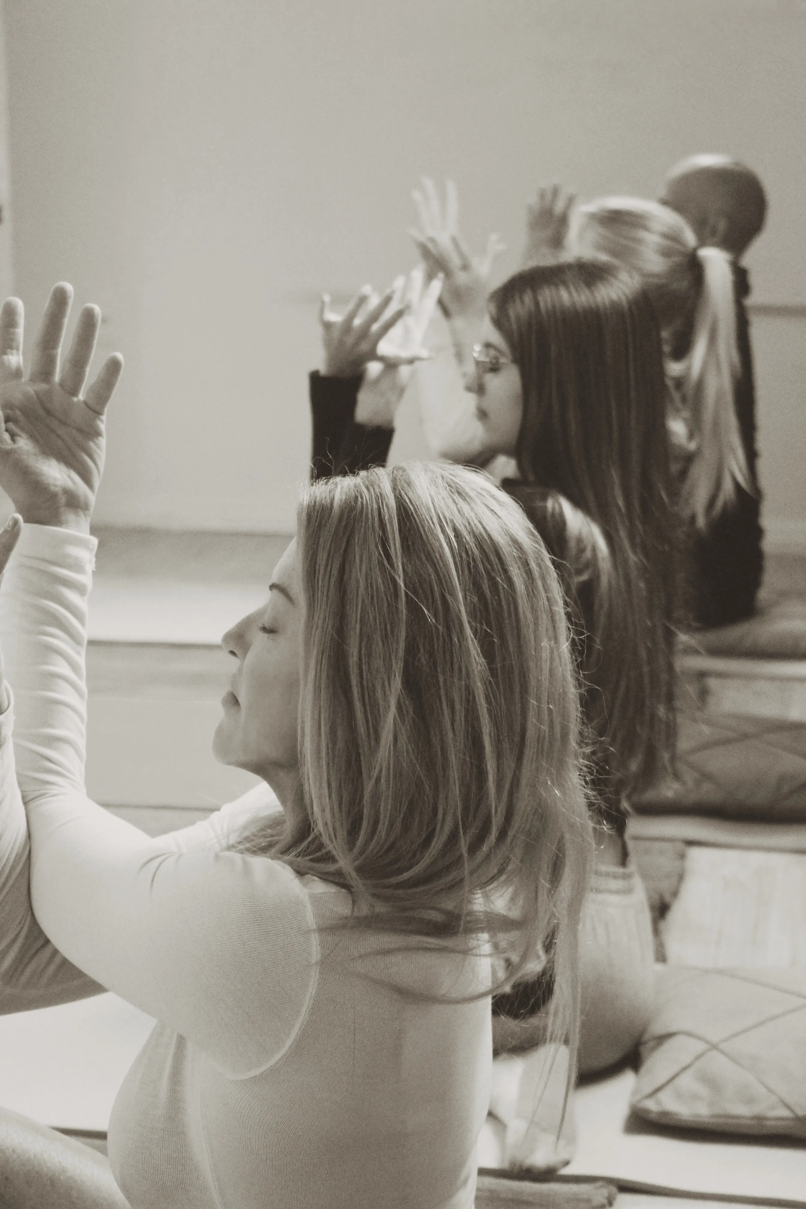 Agnes in a yoga posture